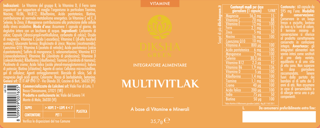 MULTIVIT LAK - attiva i processi metabolici